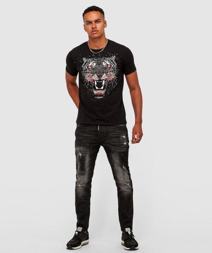 Alessandro Zavetti Growler Boya T-shirt Simsiyah