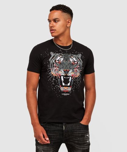 Alessandro Zavetti Growler Boya T-shirt Simsiyah