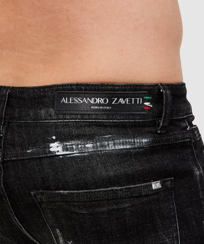 Siyah Alessandro Zavetti Damiano 2.0 Ince Kot Jean