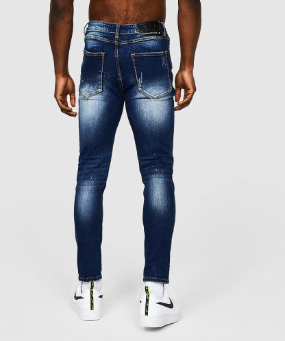 Alessandro Zavetti Blue Griporini Indigo Slim Carrot Denim Jean