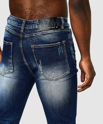 Alessandro Zavetti Blue Griporini Indigo Slim Carrot Denim Jean