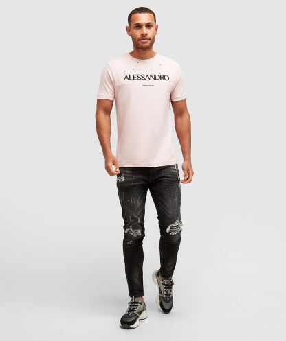 Alessandro Zavetti Porta T-shirt Simsiyah