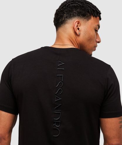 Alessandro Zavetti Porta T-shirt Simsiyah