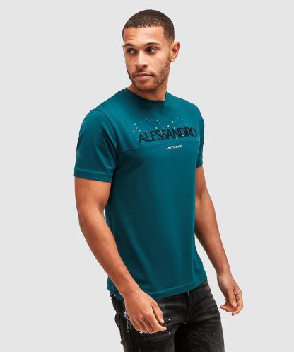 Alessandro Zavetti Porta T-shirt Simsiyah