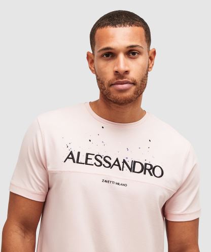 Alessandro Zavetti Porta T-shirt Simsiyah