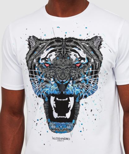 Beyaz Growler Boya T-shirt Alessandro Zavetti