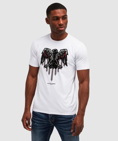 Alessandro Zavetti Aztec Stripe 3.0 T-shirt Optik Beyaz