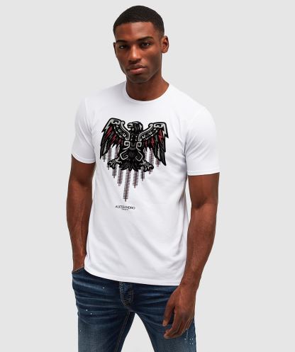 Alessandro Zavetti Aztec Stripe 3.0 T-shirt Optik Beyaz