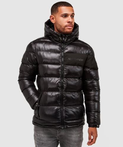 Alessandro Zavetti Siyah Catrio şişme Ceket