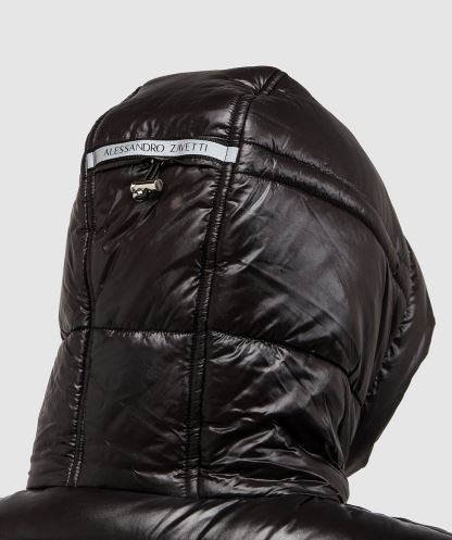 Alessandro Zavetti Siyah Catrio şişme Ceket