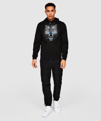 Simsiyah Alessandro Zavetti Florenzi Dokuma Kargo Pantolon