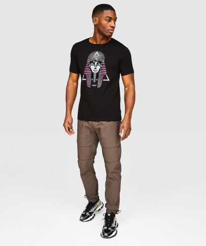 Simsiyah Alessandro Zavetti Florenzi Dokuma Kargo Pantolon