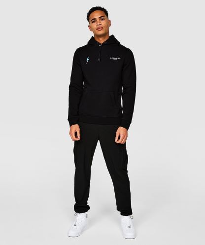 Alessandro Zavetti Aztek Arkası Logolu Tepegöz Kapüşonlu Simsiyah