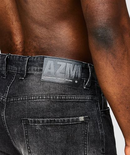 Alessandro Zavetti Merazzi Siyah Yıkama Marangoz Jean Siyah