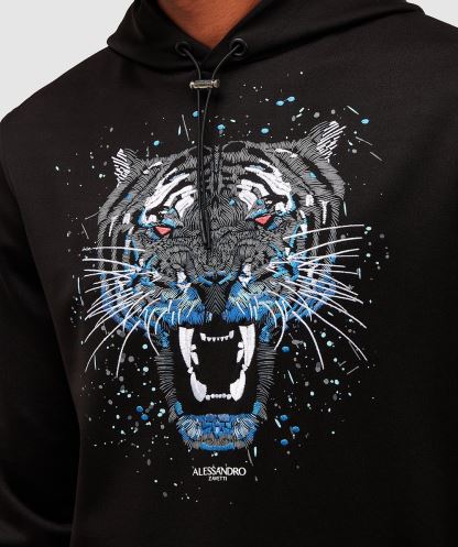 Growler Boya Tepegöz Kapşonlu Simsiyah Alessandro Zavetti