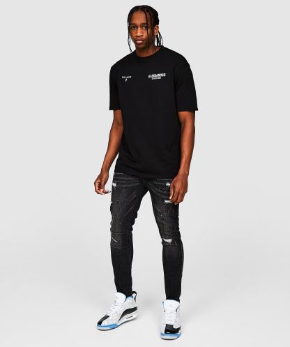 Alessandro Zavetti Jet Siyah Challanger Spartalı Rahat T-shirt