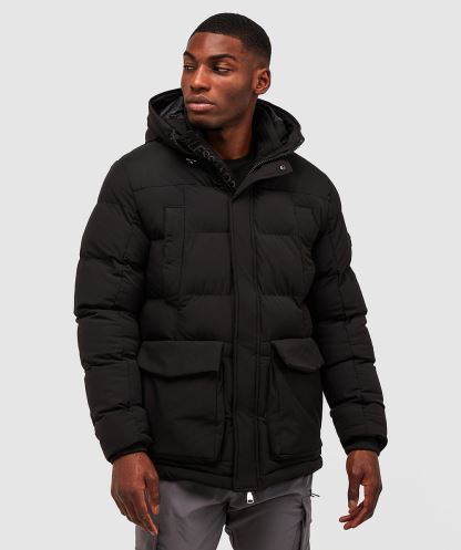 Siyah Leto 2.0 Kirpi Parka Ceket Alessandro Zavetti