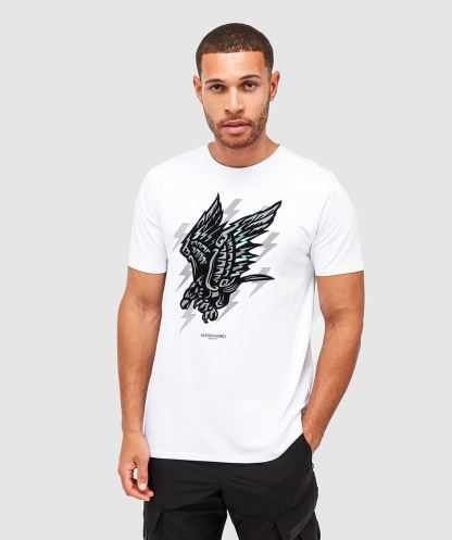 Alessandro Zavetti Aztec Bolt Kartal T-shirt Optik Beyaz