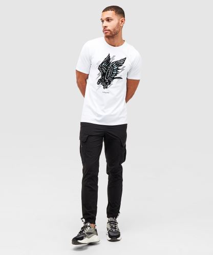 Alessandro Zavetti Aztec Bolt Kartal T-shirt Optik Beyaz