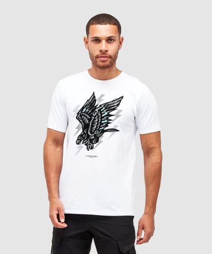 Alessandro Zavetti Aztec Bolt Kartal T-shirt Optik Beyaz