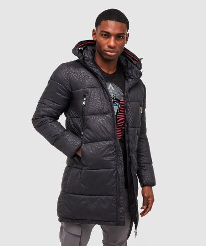 Siyah Viaro Aop Uzun çizgi Kirpi Ceket Alessandro Zavetti