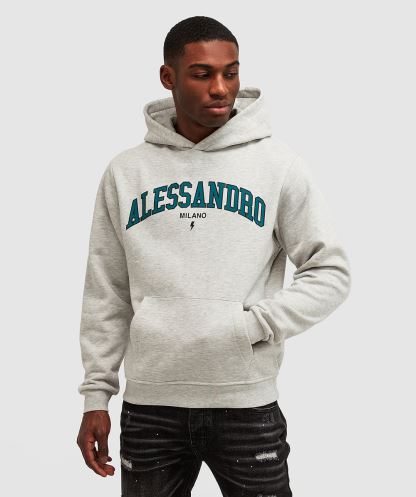 Alessandro Zavetti Grey Marl Challenger Tepegöz Kapşonlu