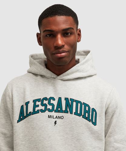 Alessandro Zavetti Grey Marl Challenger Tepegöz Kapşonlu