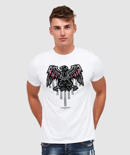 Alessandro Zavetti Aztec Stripe 2.0 T-shirt Optik Beyaz