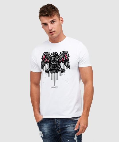 Alessandro Zavetti Aztec Stripe 2.0 T-shirt Optik Beyaz