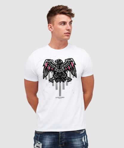 Alessandro Zavetti Aztec Stripe 2.0 T-shirt Optik Beyaz