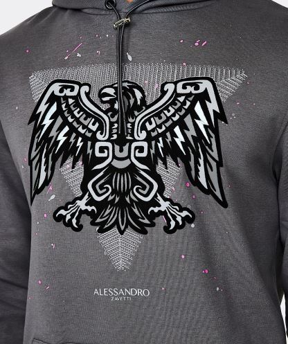 Aztek Piramit Havai Kapşonlu Alessandro Zavetti Mıknatıs Gri