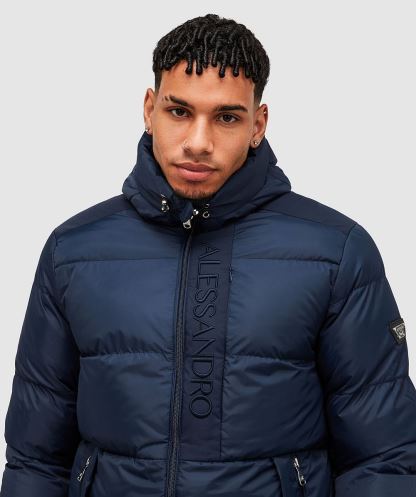 Torno Uzun çizgi Kirpi Ceket Lacivert Alessandro Zavetti