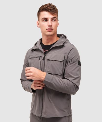 Marcello Kargo Kapşonlu Ince Ceket Simsiyah Alessandro Zavetti