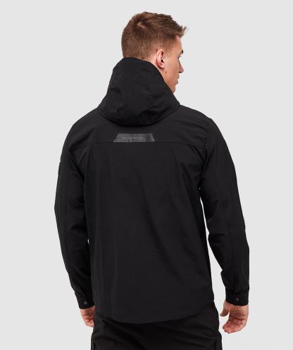 Marcello Kargo Kapşonlu Ince Ceket Simsiyah Alessandro Zavetti