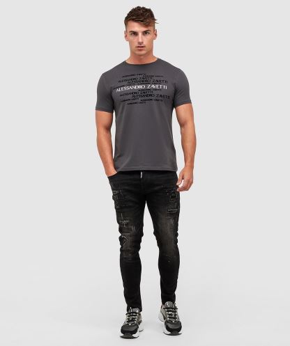 Novazzi T-shirt Alessandro Zavetti Mıknatıs Gri