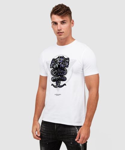 Optik Beyaz Alessandro Zavetti Aztek Engerek T-shirt