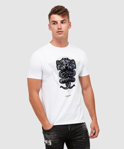 Optik Beyaz Alessandro Zavetti Aztek Engerek T-shirt