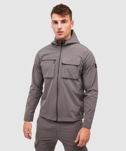 Kömür Marcello Kargo Kapüşonlu Ince Ceket Alessandro Zavetti