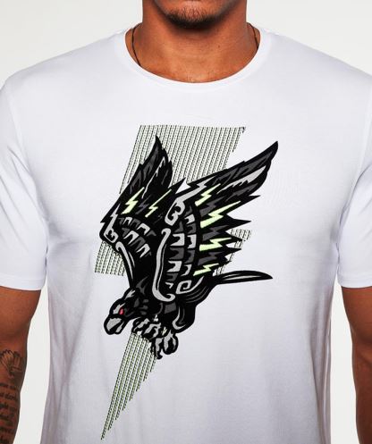 Beyaz Alessandro Zavetti Dalış Kartalı Tişört