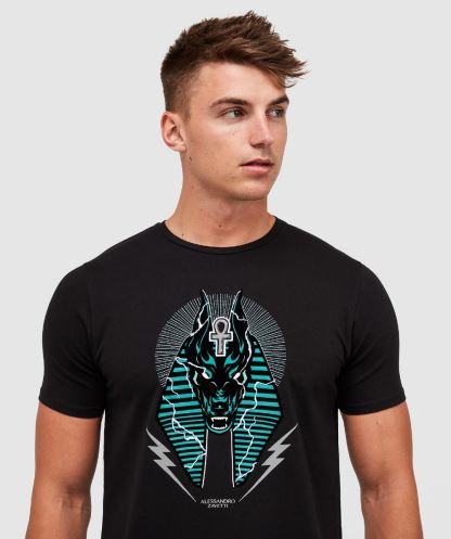 Anubis Yıldırım T-shirt Alessandro Zavetti Jet Siyah