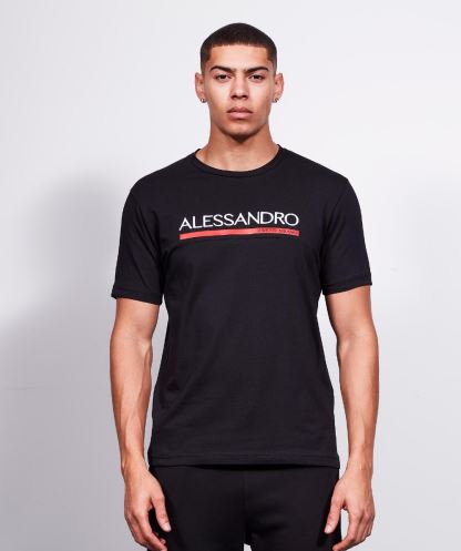 Siyah Alessandro Zavetti Mesoni Tişört