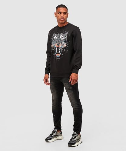 Growler Boya Sweatshirt Jet Siyahı Alessandro Zavetti