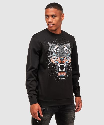 Growler Boya Sweatshirt Jet Siyahı Alessandro Zavetti