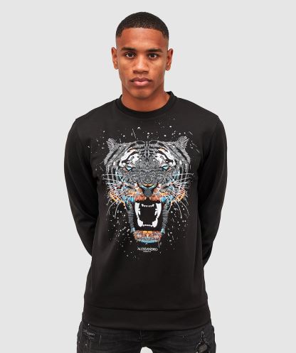 Growler Boya Sweatshirt Jet Siyahı Alessandro Zavetti