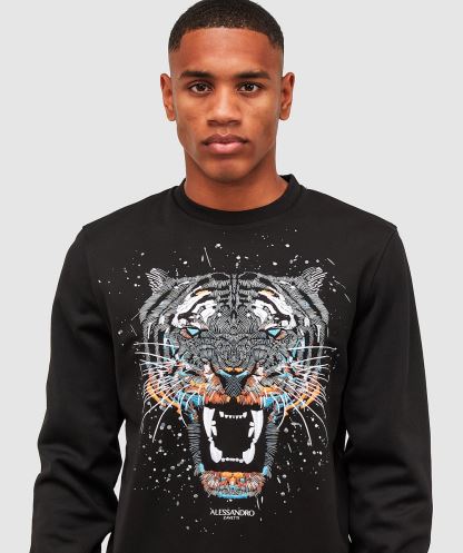 Growler Boya Sweatshirt Jet Siyahı Alessandro Zavetti