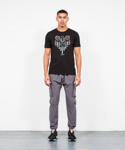 Aztek çizgili Tişört Alessandro Zavetti Siyah