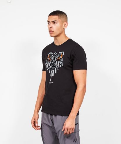 Aztek çizgili Tişört Alessandro Zavetti Siyah