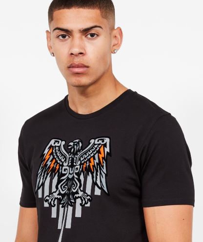 Aztek çizgili Tişört Alessandro Zavetti Siyah