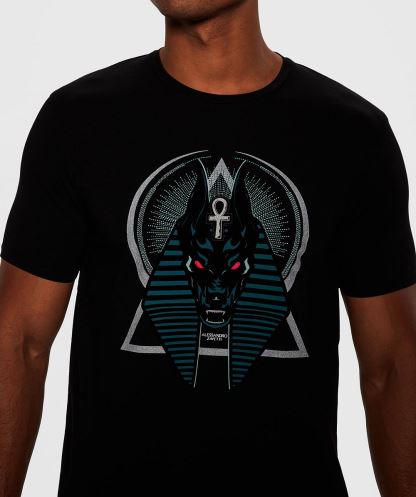 Siyah Anubis Tişört Alessandro Zavetti