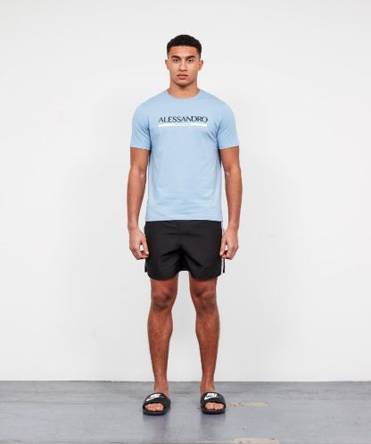 Rozzaro Teyp Yüzme şortu Siyah Alessandro Zavetti